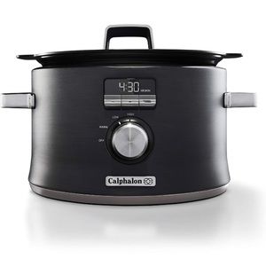 Calphalon Digital Sauté Slow Cooker, Dark Stainless Steel